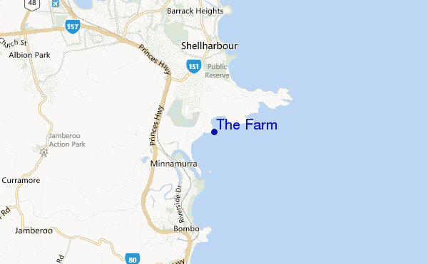 carte de localisation de The Farm