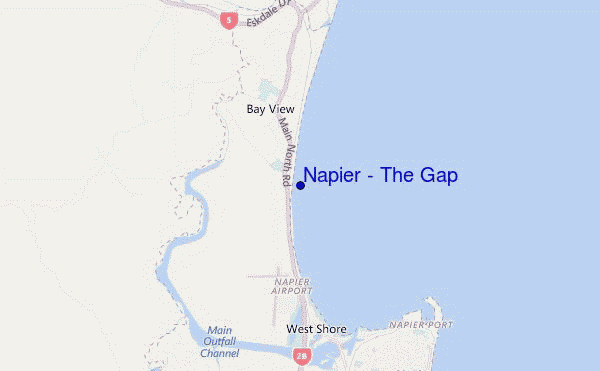 carte de localisation de Napier - The Gap