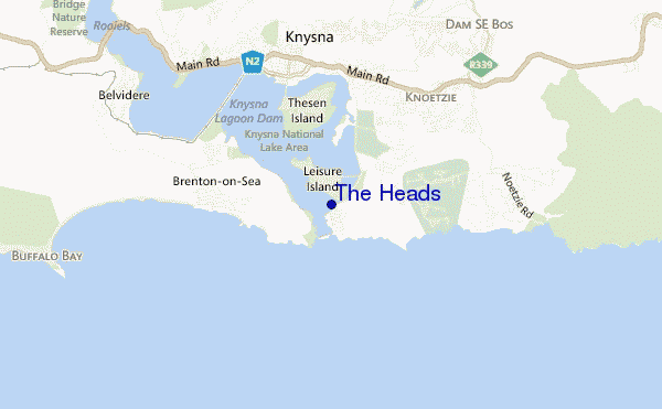 carte de localisation de The Heads