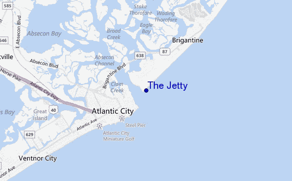 carte de localisation de The Jetty