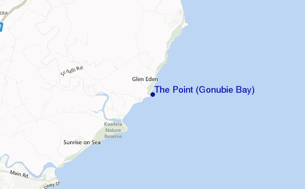 carte de localisation de The Point (Gonubie Bay)