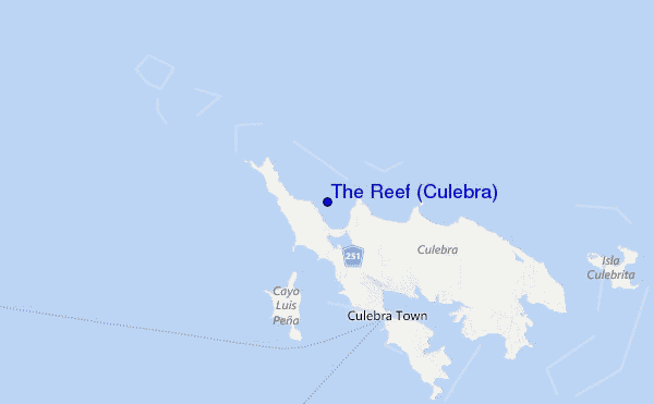 carte de localisation de The Reef (Culebra)