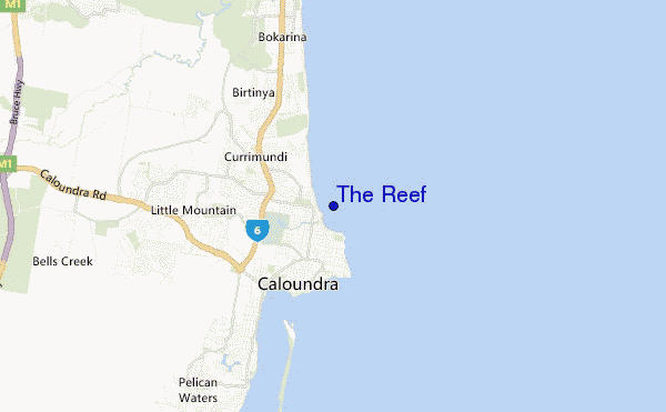 carte de localisation de The Reef