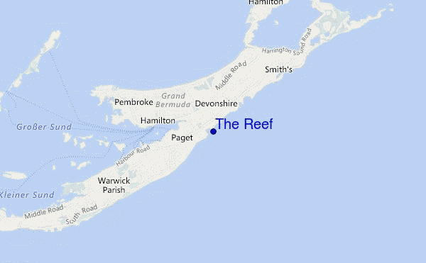 carte de localisation de The Reef