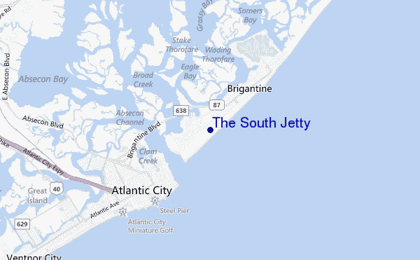 carte de localisation de The South Jetty
