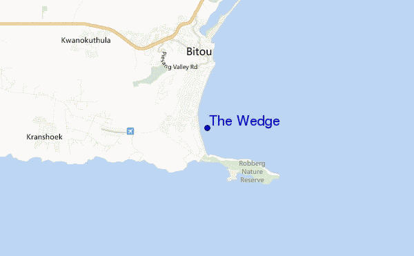 carte de localisation de The Wedge