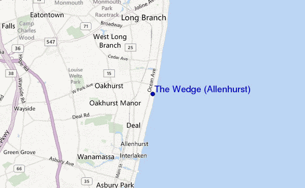 carte de localisation de The Wedge (Allenhurst)