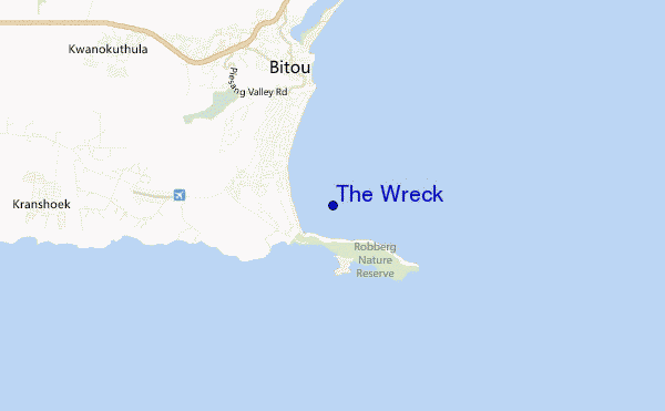 carte de localisation de The Wreck