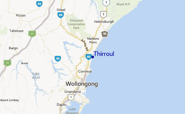 Thirroul Location Map