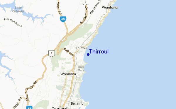 carte de localisation de Thirroul