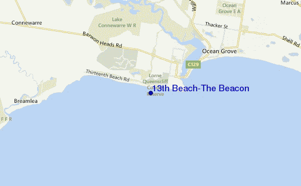 carte de localisation de 13th Beach-The Beacon