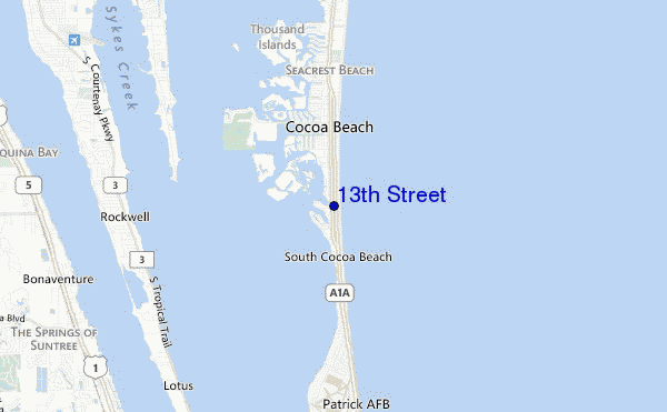 carte de localisation de 13th Street