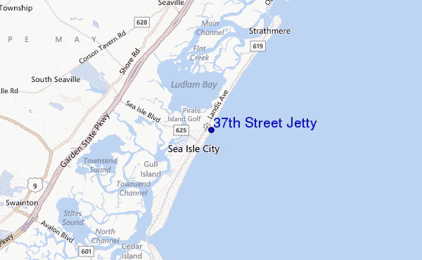carte de localisation de 37th Street Jetty