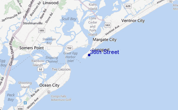 carte de localisation de 36th Street