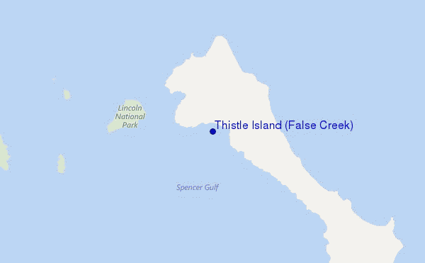 carte de localisation de Thistle Island (False Creek)
