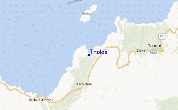 carte de localisation de Tholos