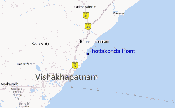 Thotlakonda Point Location Map