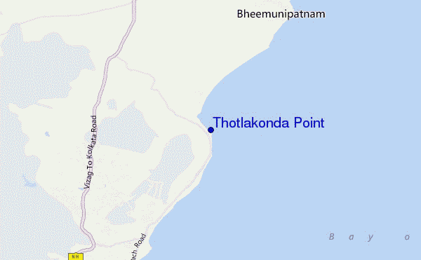 carte de localisation de Thotlakonda Point