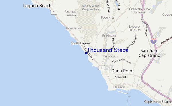 carte de localisation de Thousand Steps