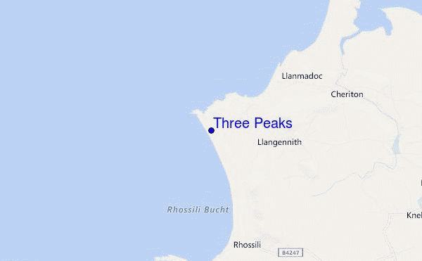 carte de localisation de Three Peaks