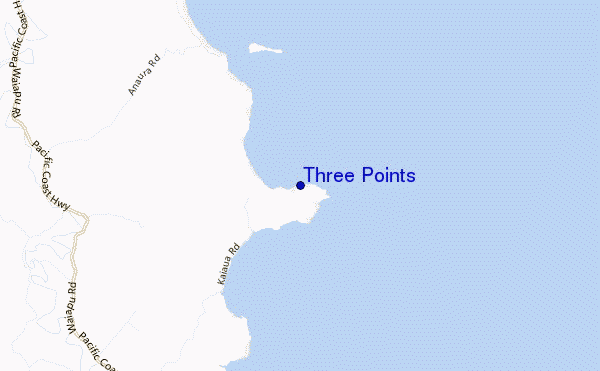 carte de localisation de Three Points