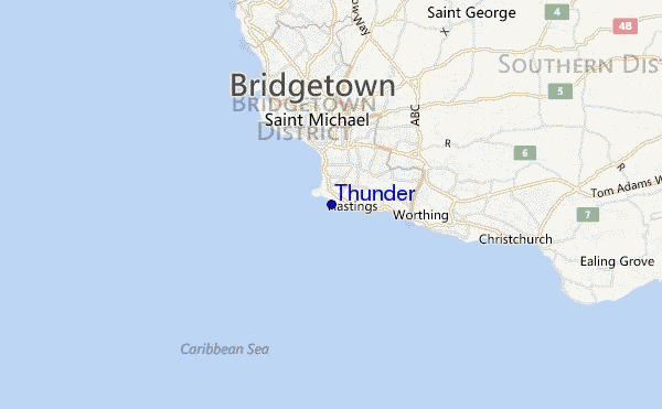 carte de localisation de Thunder