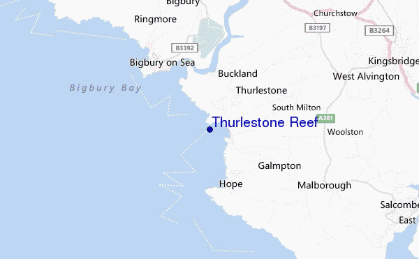 carte de localisation de Thurlestone Reef