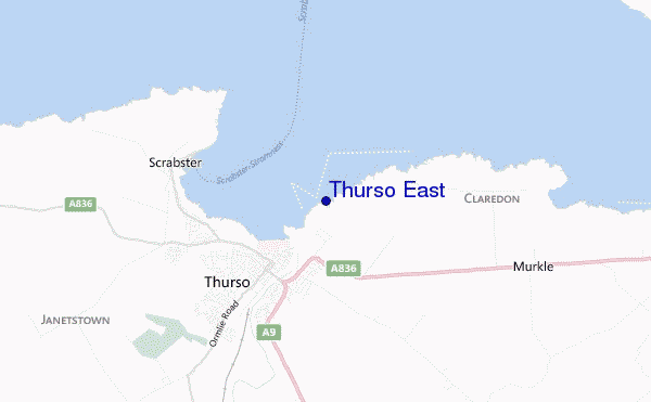 carte de localisation de Thurso East
