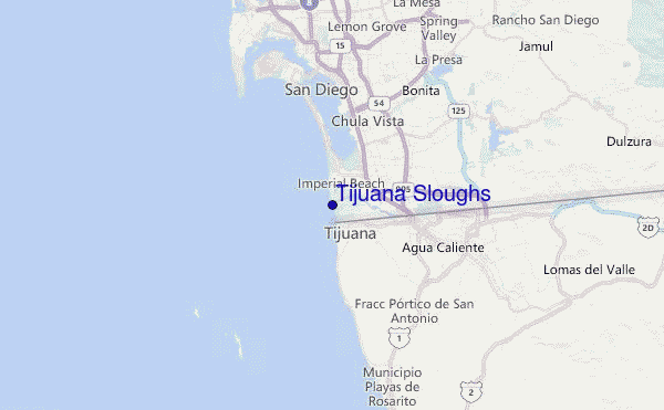 Tijuana Sloughs Location Map