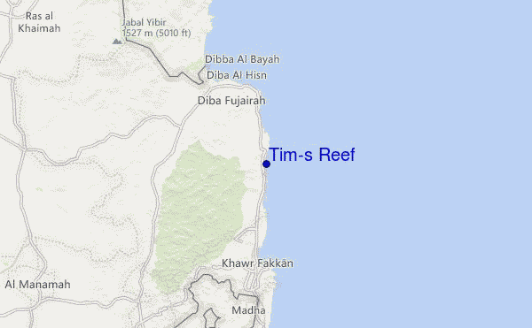 Tim's Reef Location Map