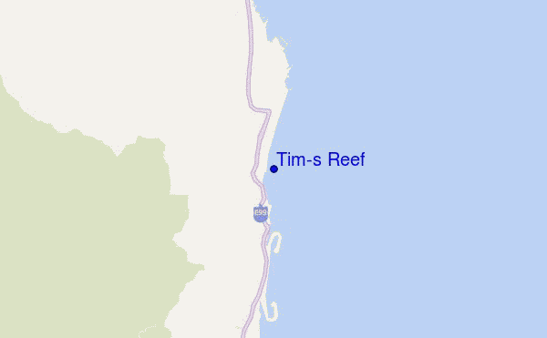carte de localisation de Tim's Reef