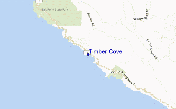 carte de localisation de Timber Cove