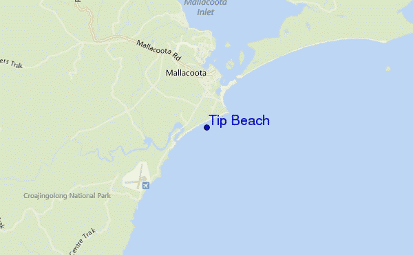 carte de localisation de Tip Beach