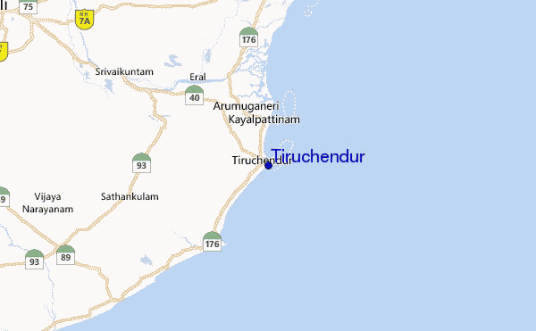 Tiruchendur Location Map