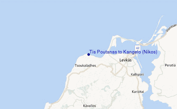 carte de localisation de Tis Poutanas to Kangelo (Nikos)