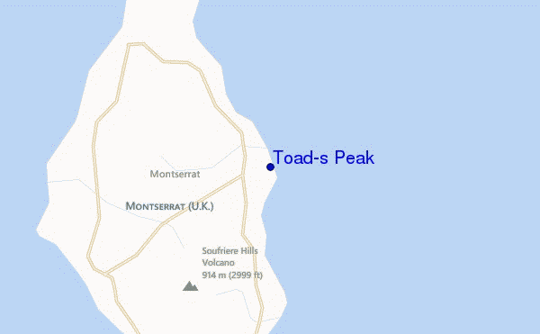 carte de localisation de Toad's Peak