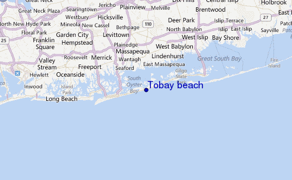 Tobay beach Location Map