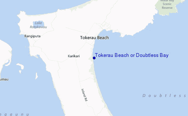 carte de localisation de Tokerau Beach or Doubtless Bay