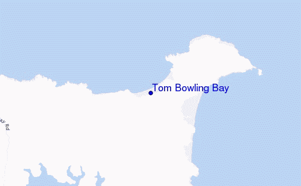 carte de localisation de Tom Bowling Bay