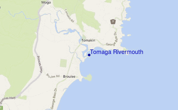 carte de localisation de Tomaga Rivermouth