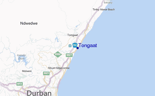 Tongaat Location Map