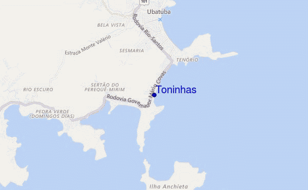 carte de localisation de Toninhas