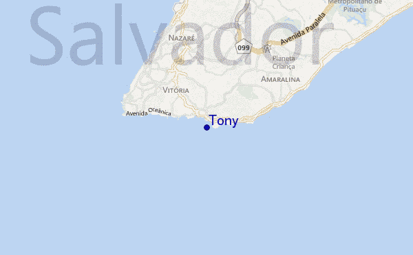 carte de localisation de Tony