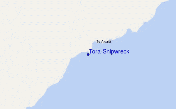 carte de localisation de Tora-Shipwreck