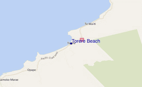 carte de localisation de Torere Beach