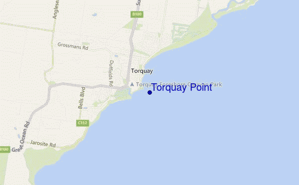 carte de localisation de Torquay Point