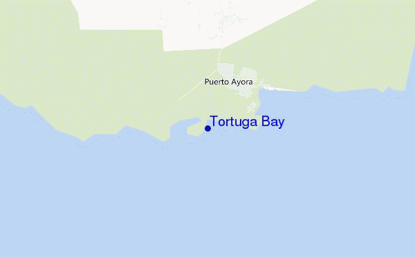 carte de localisation de Tortuga Bay