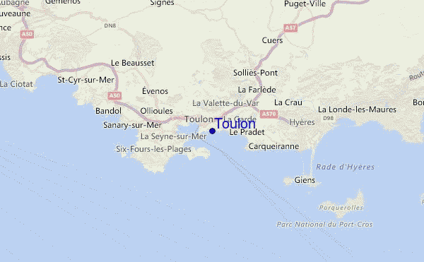 Toulon Location Map