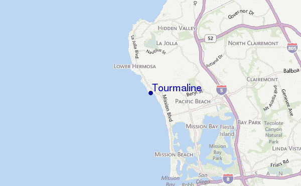carte de localisation de Tourmaline
