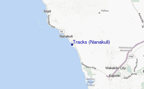 carte de localisation de Tracks (Nanakuli)